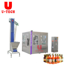 U Tech Completely Automatic Hot Sale High Accuracy Piston Liquid Tomato Juice Sauce Filling Sealing Machine